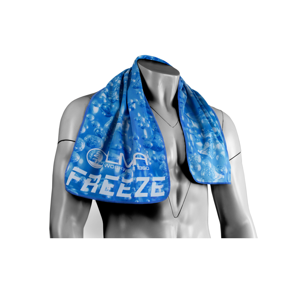 Serviette rafraichissante - 30x95 cm FREEZE BLEU GRIS - LMA LEBEURRE - 99135