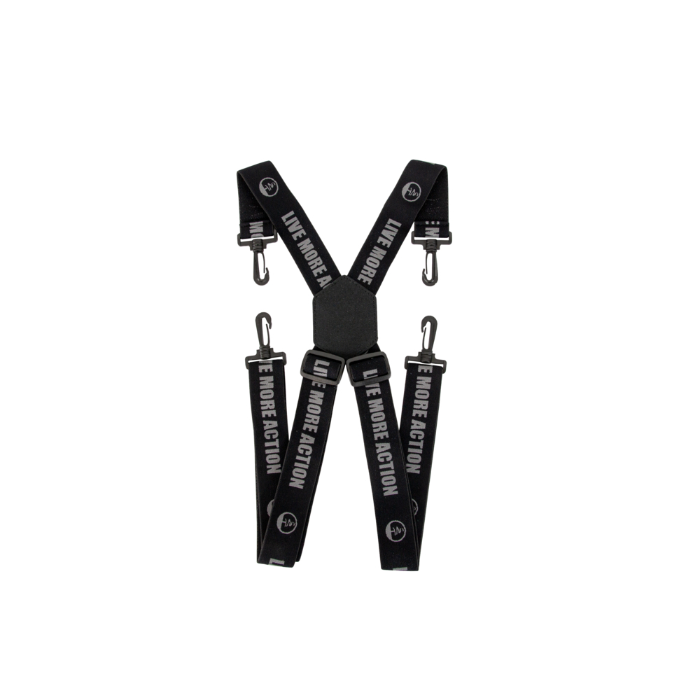 Paire de bretelles élastiquées MOUSQUETON NOIR - LMA LEBEURRE - 99139