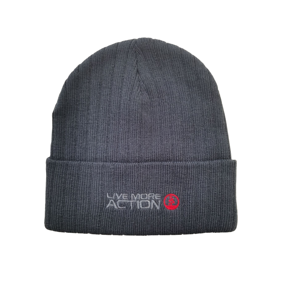 Bonnet en maille tricotée broderie STRATEGIE gris - LMA LEBEURRE - 99140-TU