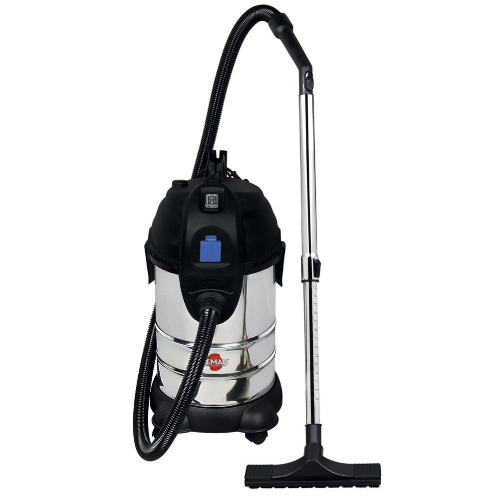 Aspirateur synchro 30L 1400W cuve inox décolmatage manuel LEMAN - LOASP306