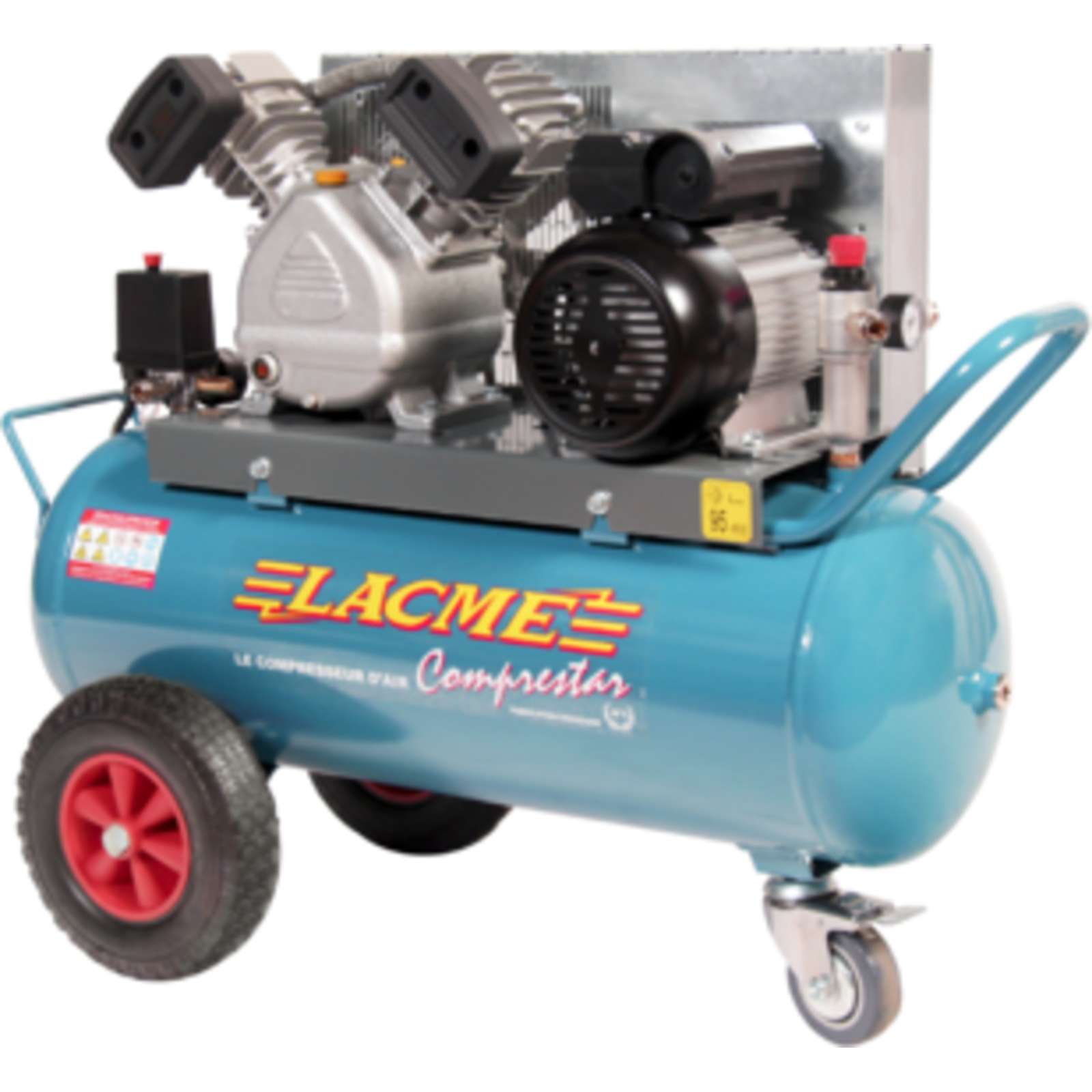 Compresseur mobile Comprestar 17V50M - 17 m³/h monophasé - 50 litres - 11 bar LACME - 121600