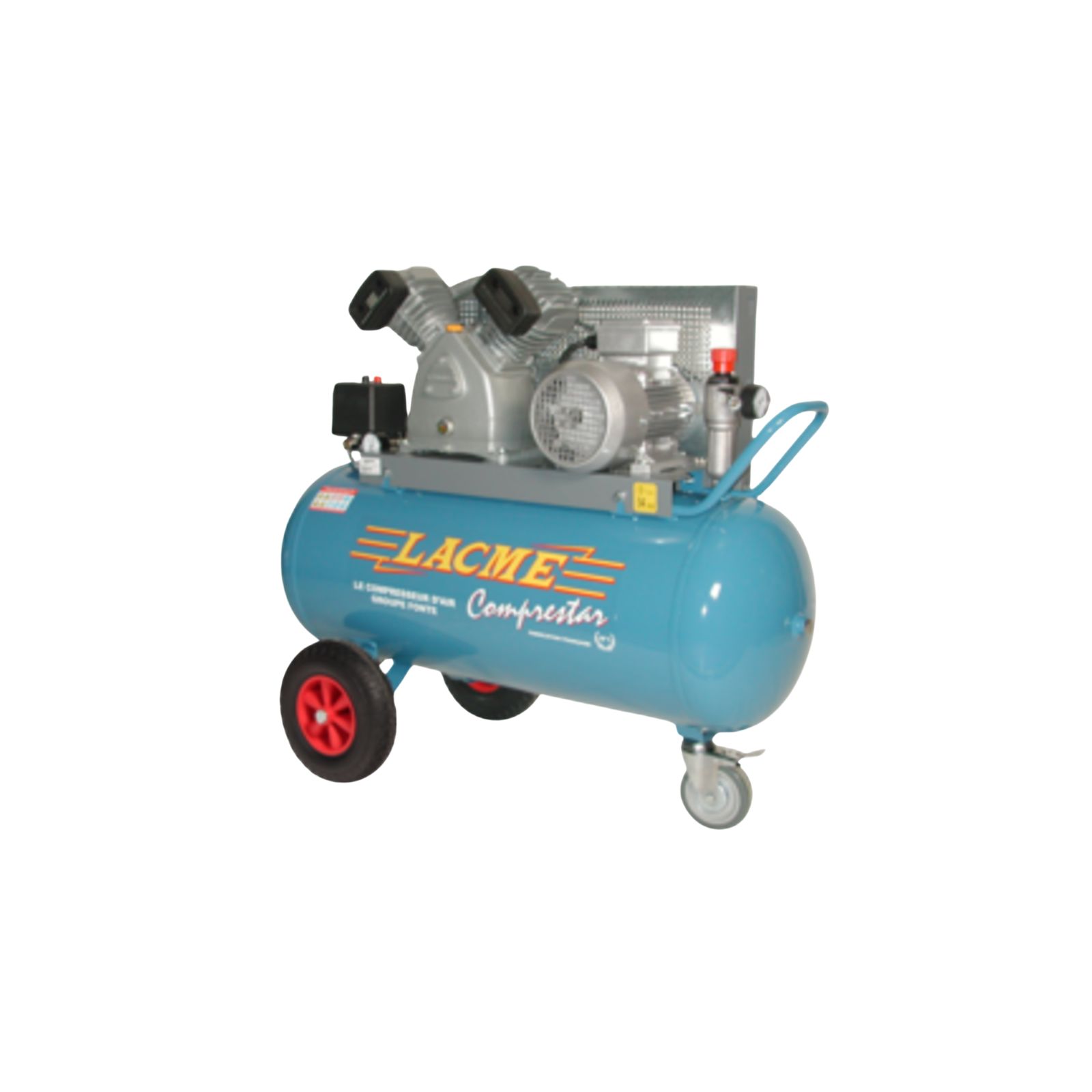 Compresseur mobile Comprestar 27V100T - 27 m³/h triphasé - 100 litres - 11 bar LACME - 149200