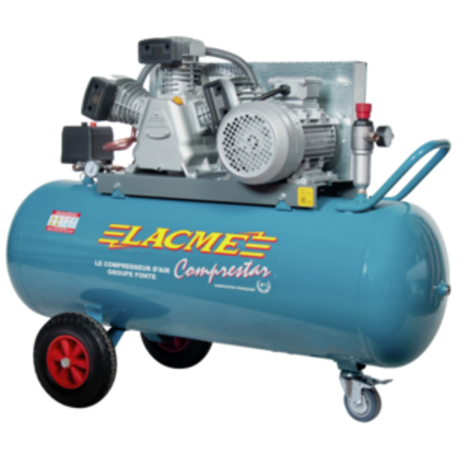 Compresseur mobile Comprestar 35W150T - 35 m³/h triphasé - 150 litres - 11 bar LACME - 160200
