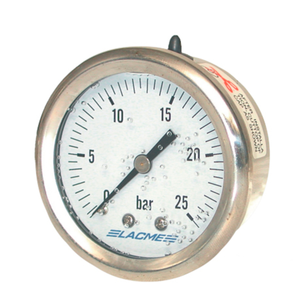 Mano 0-25 bar 1/4m axial-glyce LACME - 194107