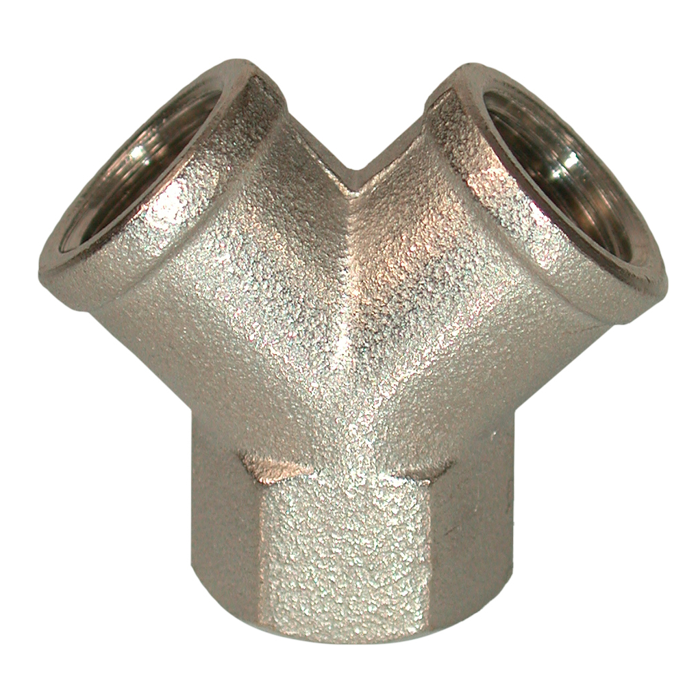 Raccord y 1/4fff galva nickele LACME - 256700