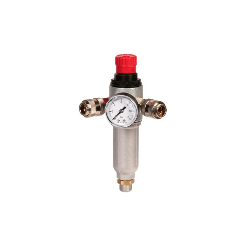 Epurateur Détendeur PM (mixte) 0-12bar débit 20m3/h Mano Ø40mm Entrée 3/8