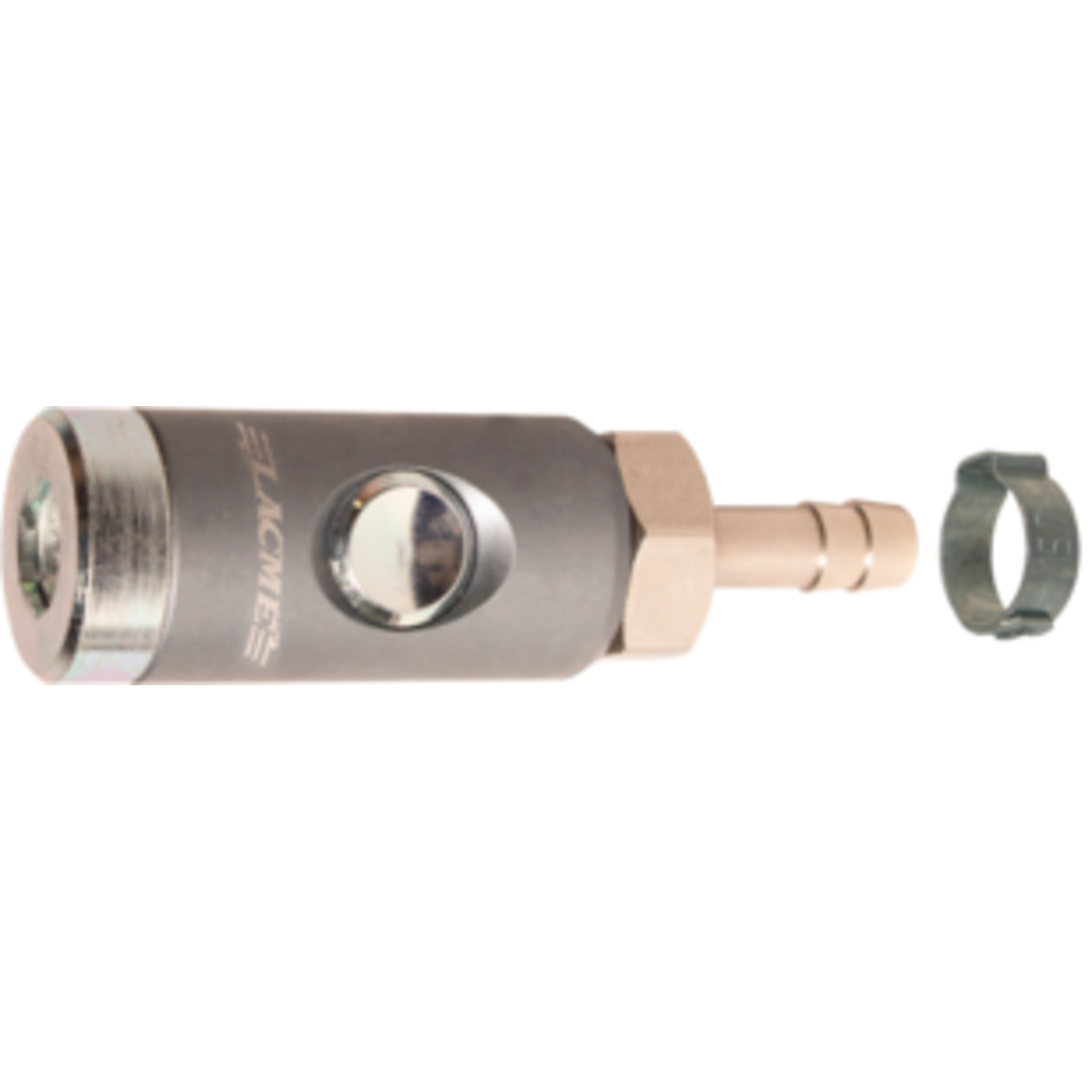 Rac 2100 S Coupleur de sécurité ISO B 5,5 - Cannelé Tuyau Ø 8 mm + Collier LACME - 364314