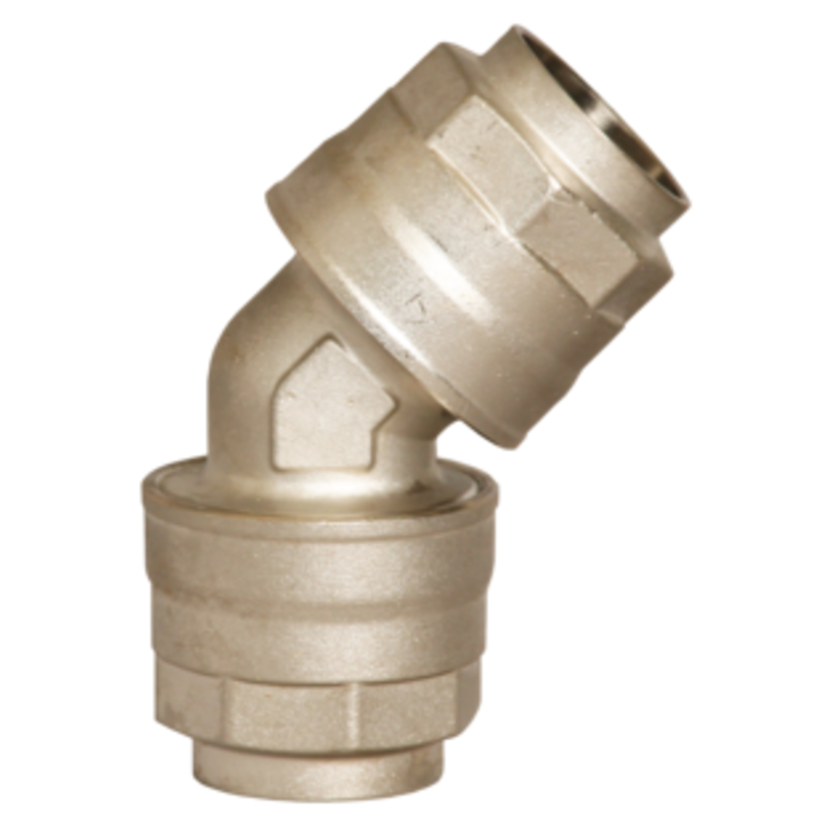 Raccord Union coudé 135° en laiton Nickelé pour réseau d'air Tube DN 40 LACME - 402810