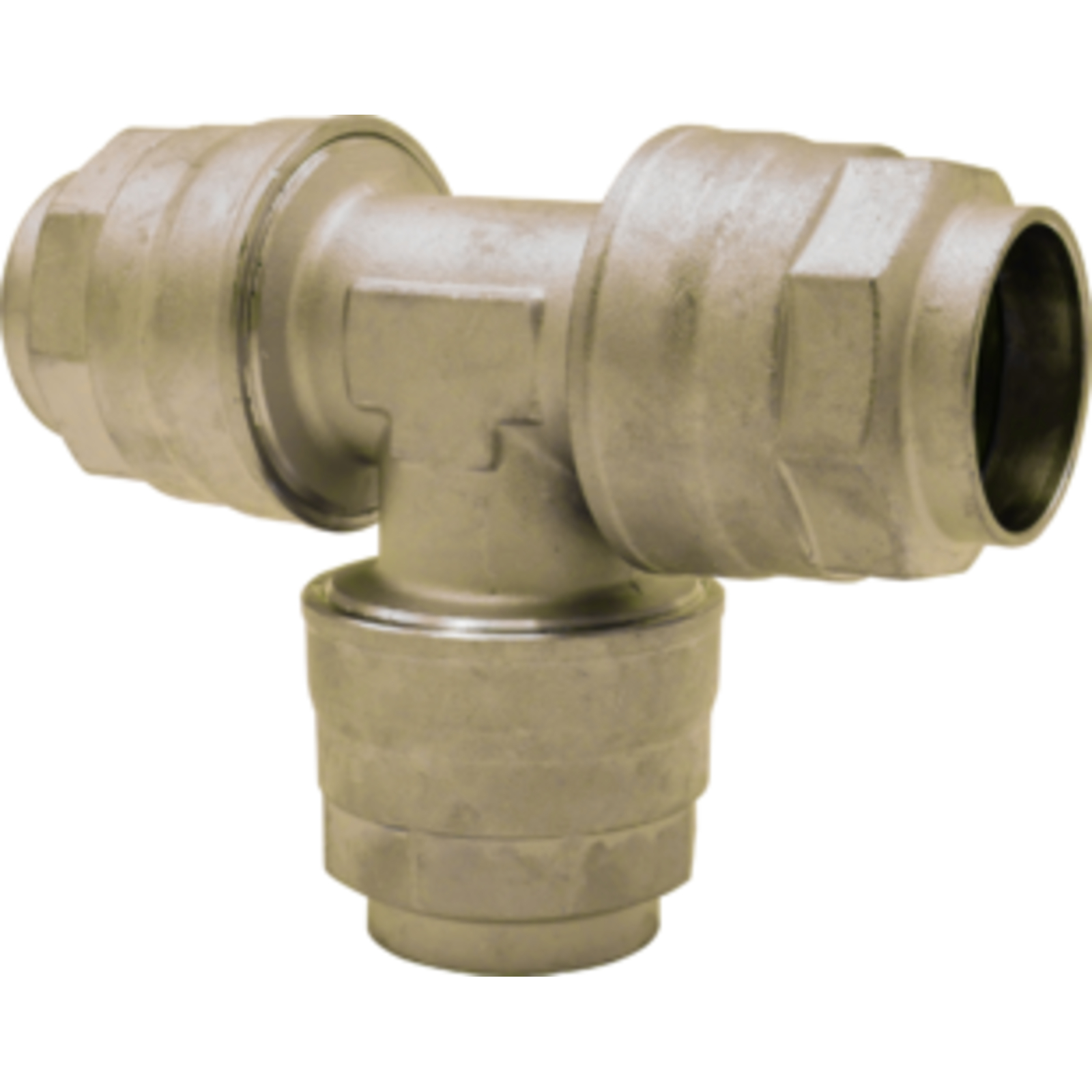 Raccord en laiton Nickelé pour réseau d'air - Té égal pour tubes DN 40 LACME - 403300