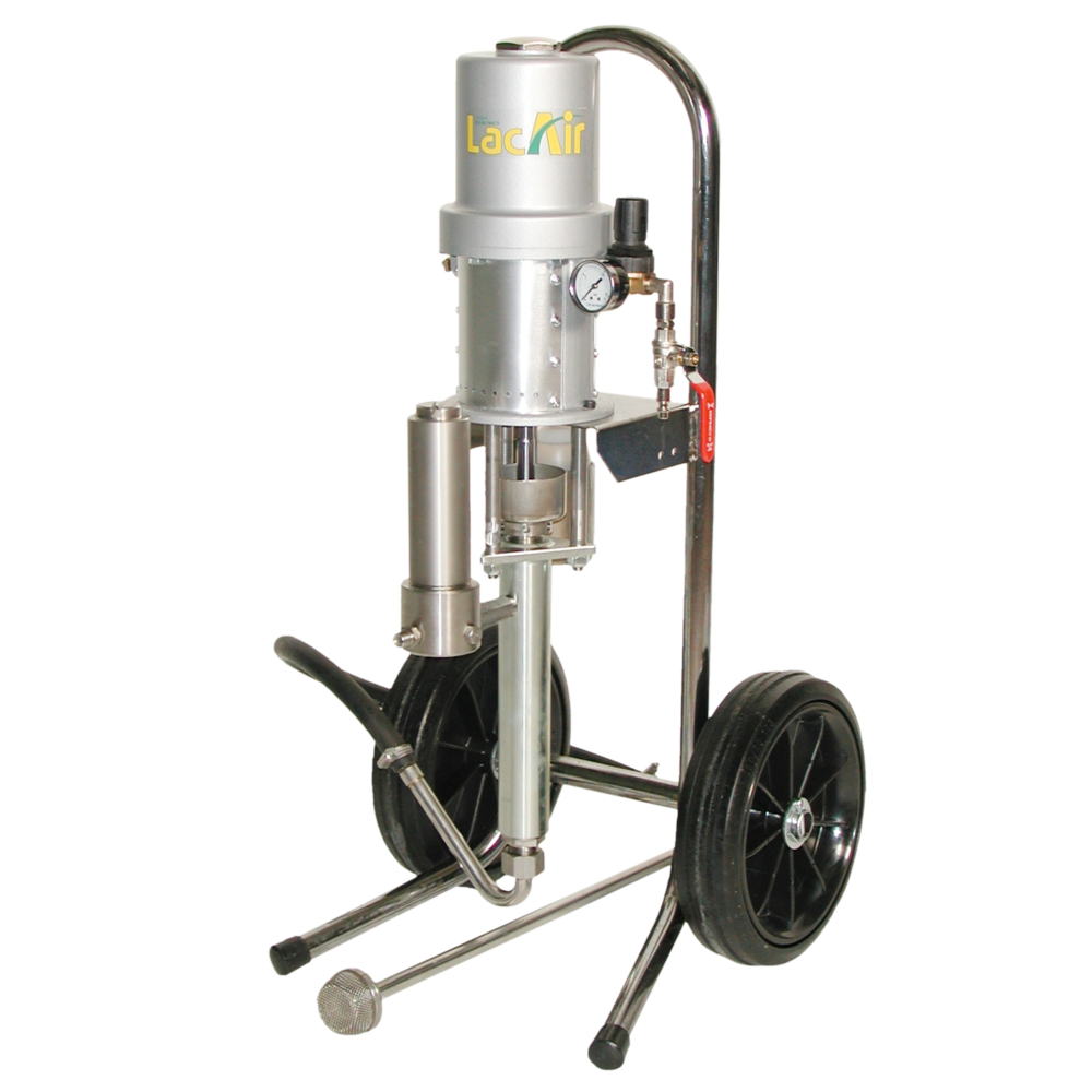 Pompe airless rs 23s sur chariot, piston hydrolique, filtre de sortie 100 mesh LACME - 456300