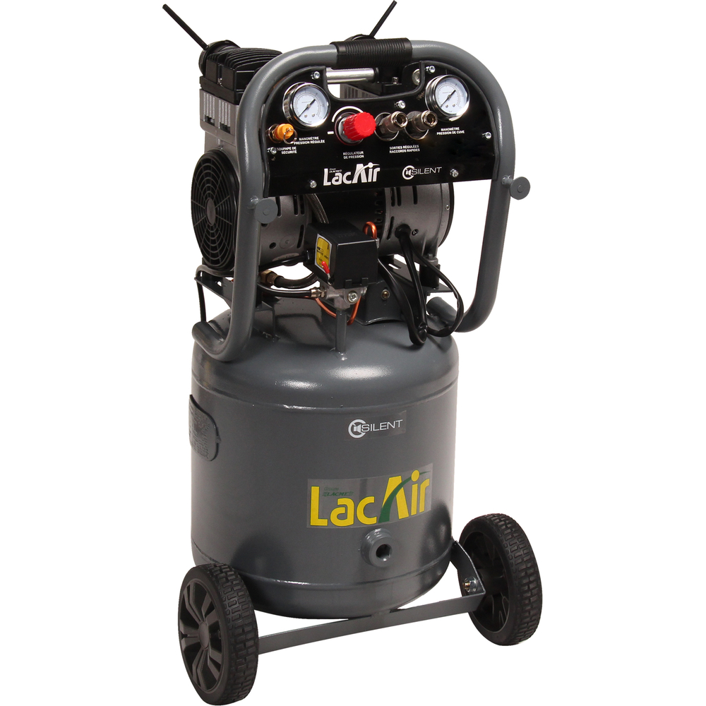 Compresseur silencieux LACME vertical 40 l 8 bar 12,1 m³/h Silent 12/40v sh 461930