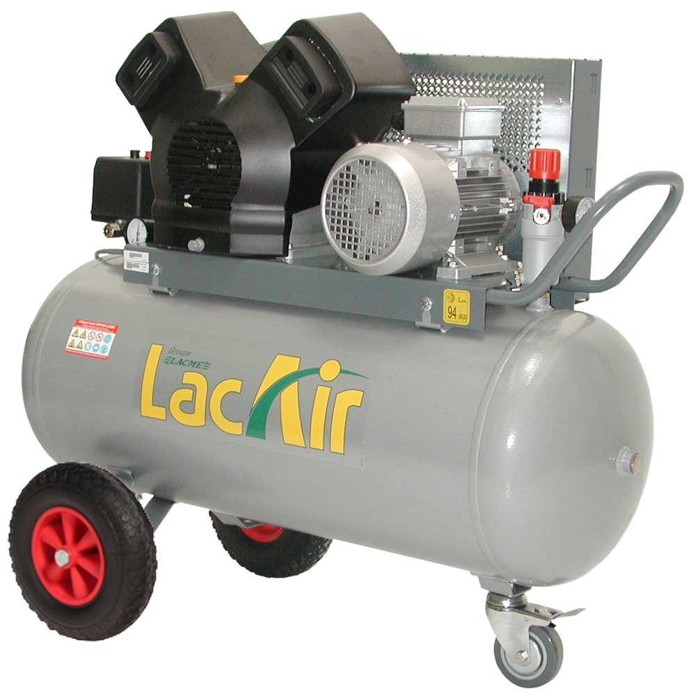Compresseur pro tri 100l 11bar 4cv LACME Twinair 28/100t bicylindre 463300