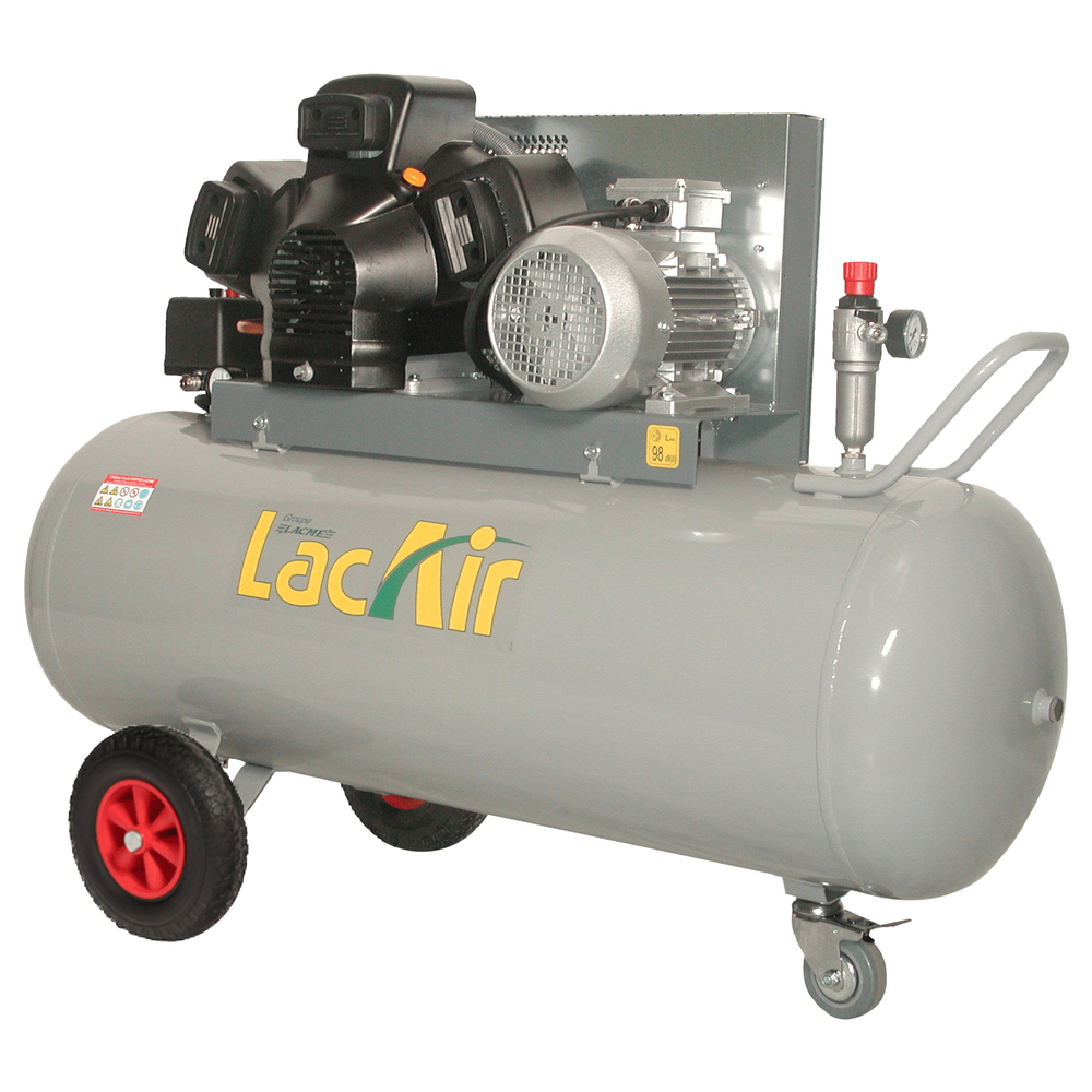 Compresseur pro mobile 200 l 11 bar 5,5 cv LACME Twinair 35/200t - 463700