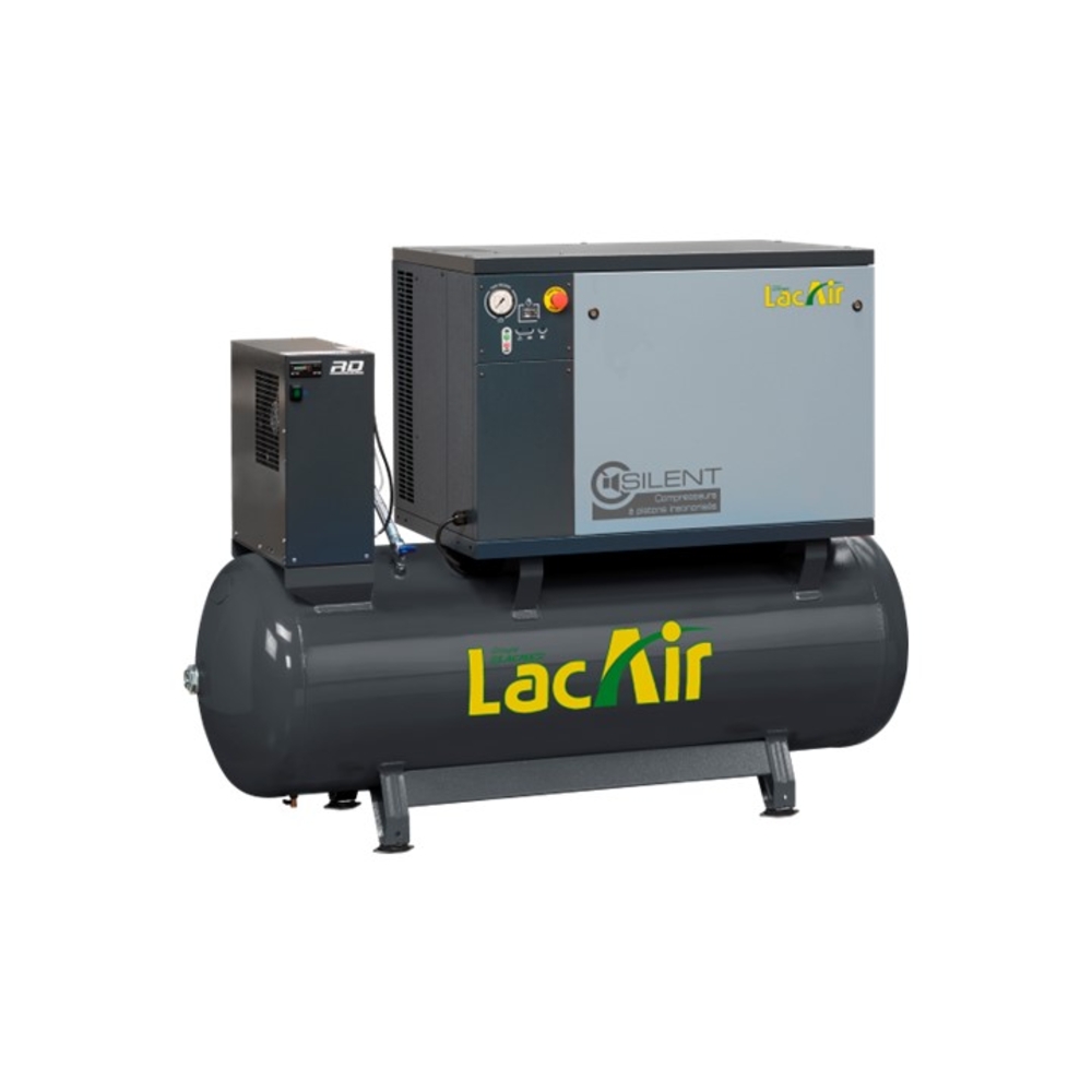 Centrale à piston insonorisée : 42 m³/h - 75 CV -500 litres - 13 bar - sécheur - LACME - 464834