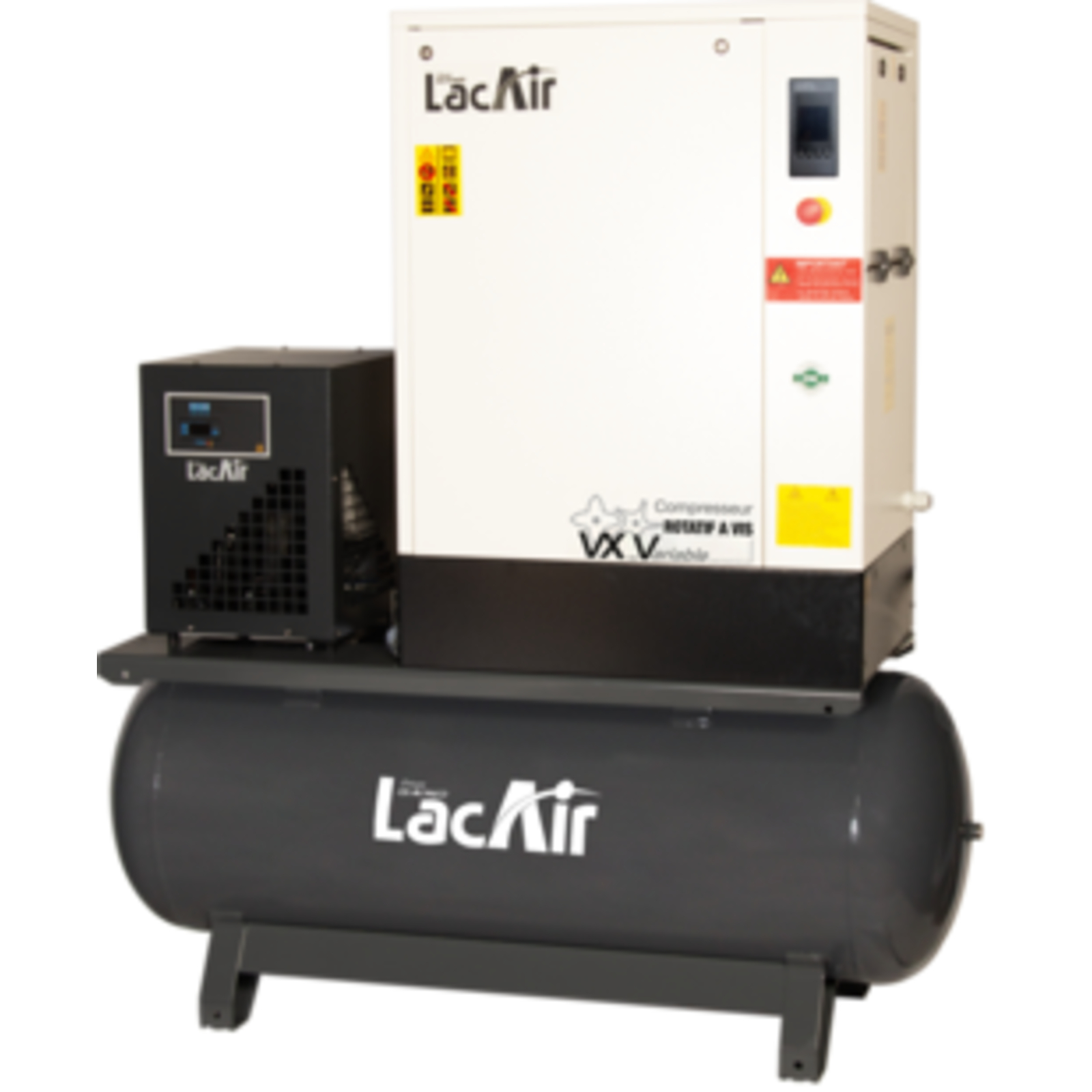 Compresseur vis variable VX-V7,5/270SC - 20,1 à 46,6 m³/h - 270 l - 10 bar avec sécheur LACME - 469116