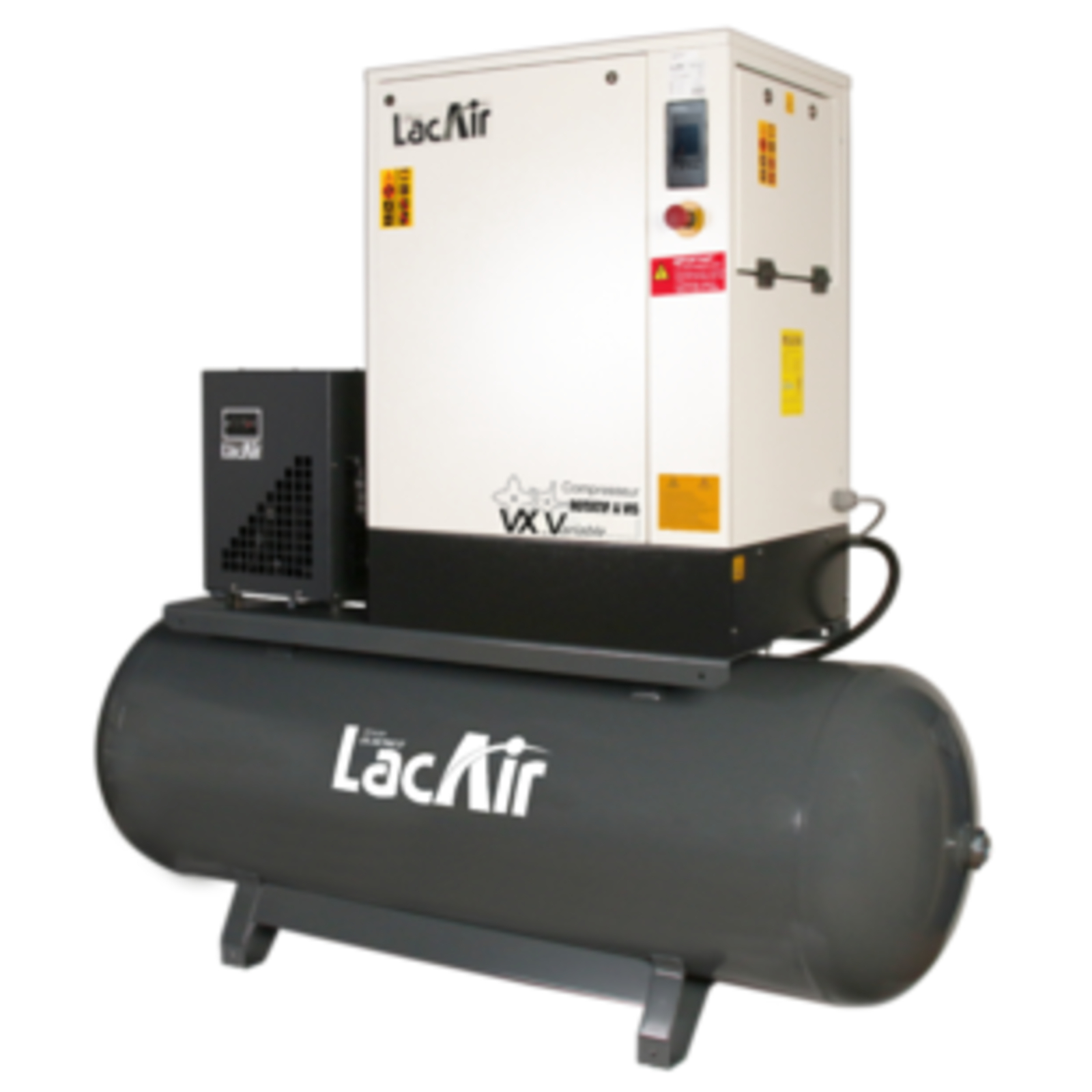 Compresseur vis variable VX-V7,5/500SC 20,1 à 46,6 m³/h - 500 l - 10 bar avec sécheur LACME - 469117