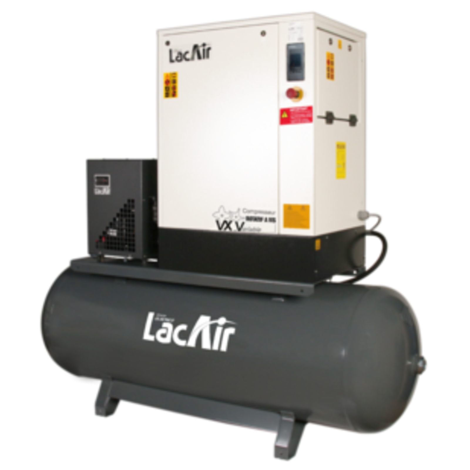 Compresseur vis variable VX-V10/270SC - 26,3 à 58,5 m³/h - 270 l - 10 bar avec sécheur LACME - 469217