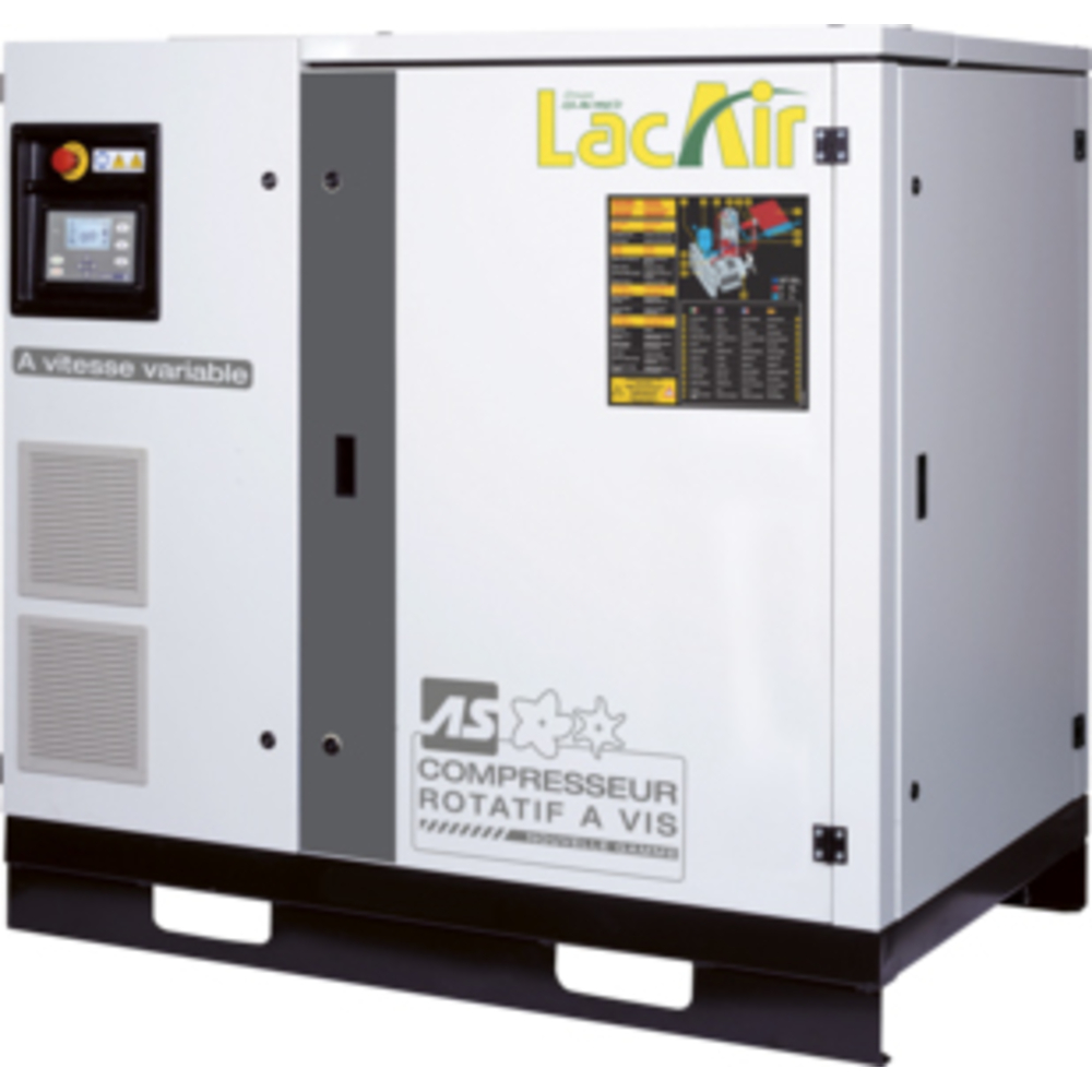 Compresseur à vis variable 60 cv tri 404 m³/h 9,5 bar LACME asv61dr bloc vis lubrifié direct - 469854