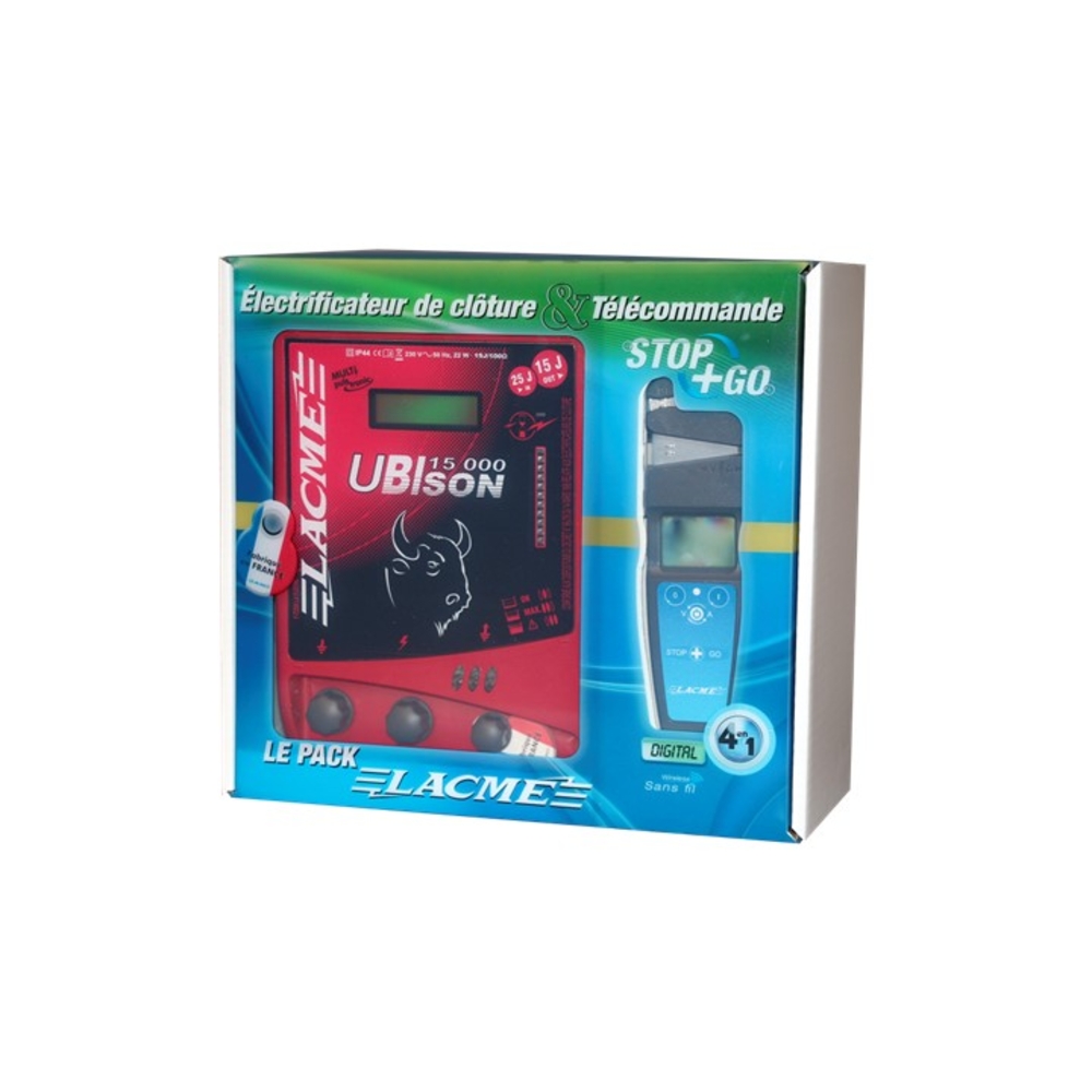 Electrificateur secteur Pack Ubison 15000+télécommande 10000 V 15 J délivrés - LACME - 609048