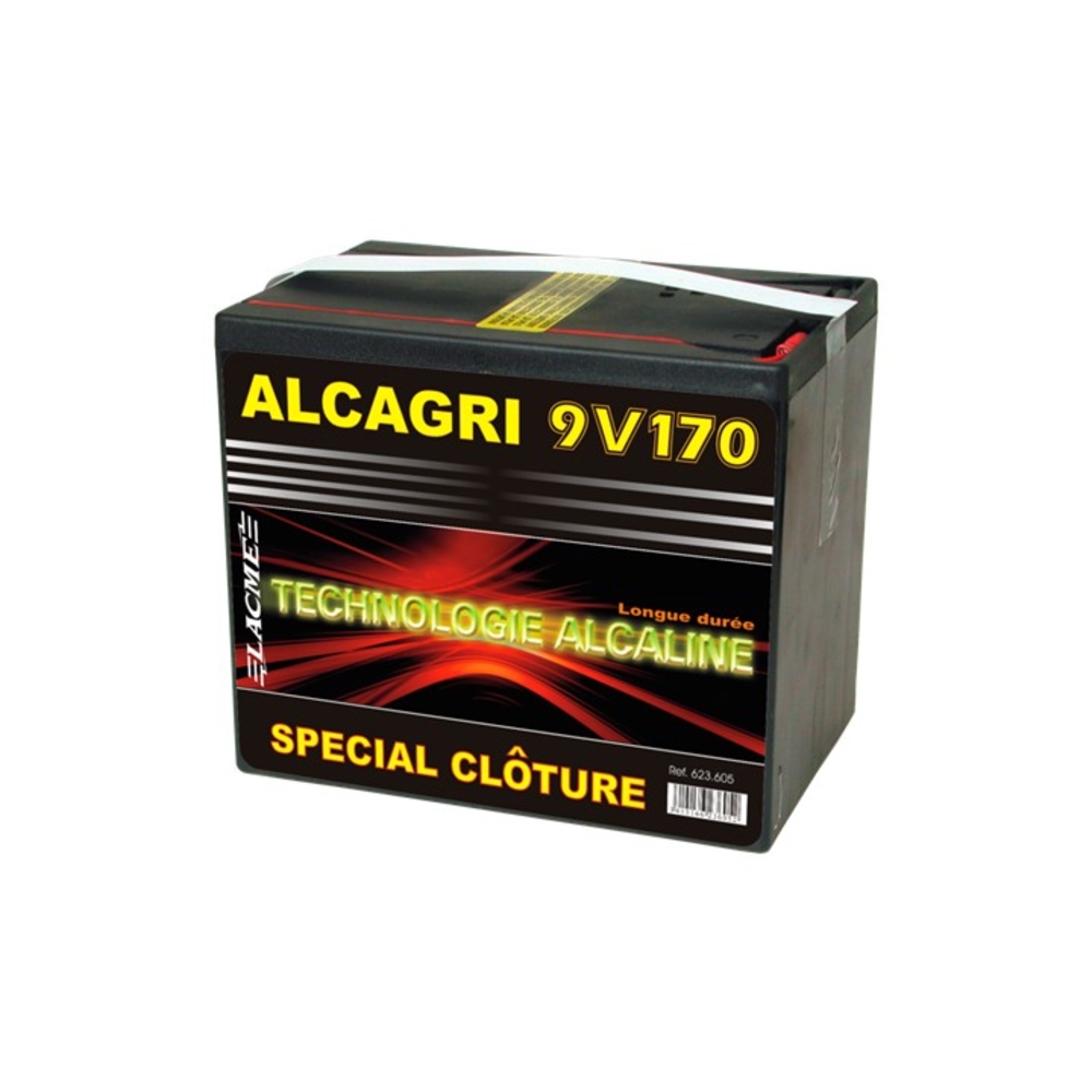 Pile alcaline alcagri 9V/170 Ah pour clôture électrique - LACME - 623605