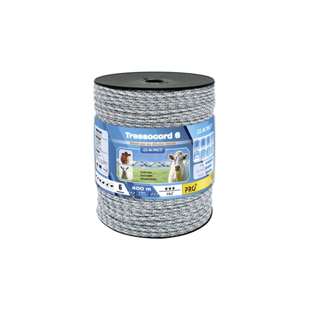 Conducteur Fil Tressocord 6 bobine de 400 m - LACME - 630450