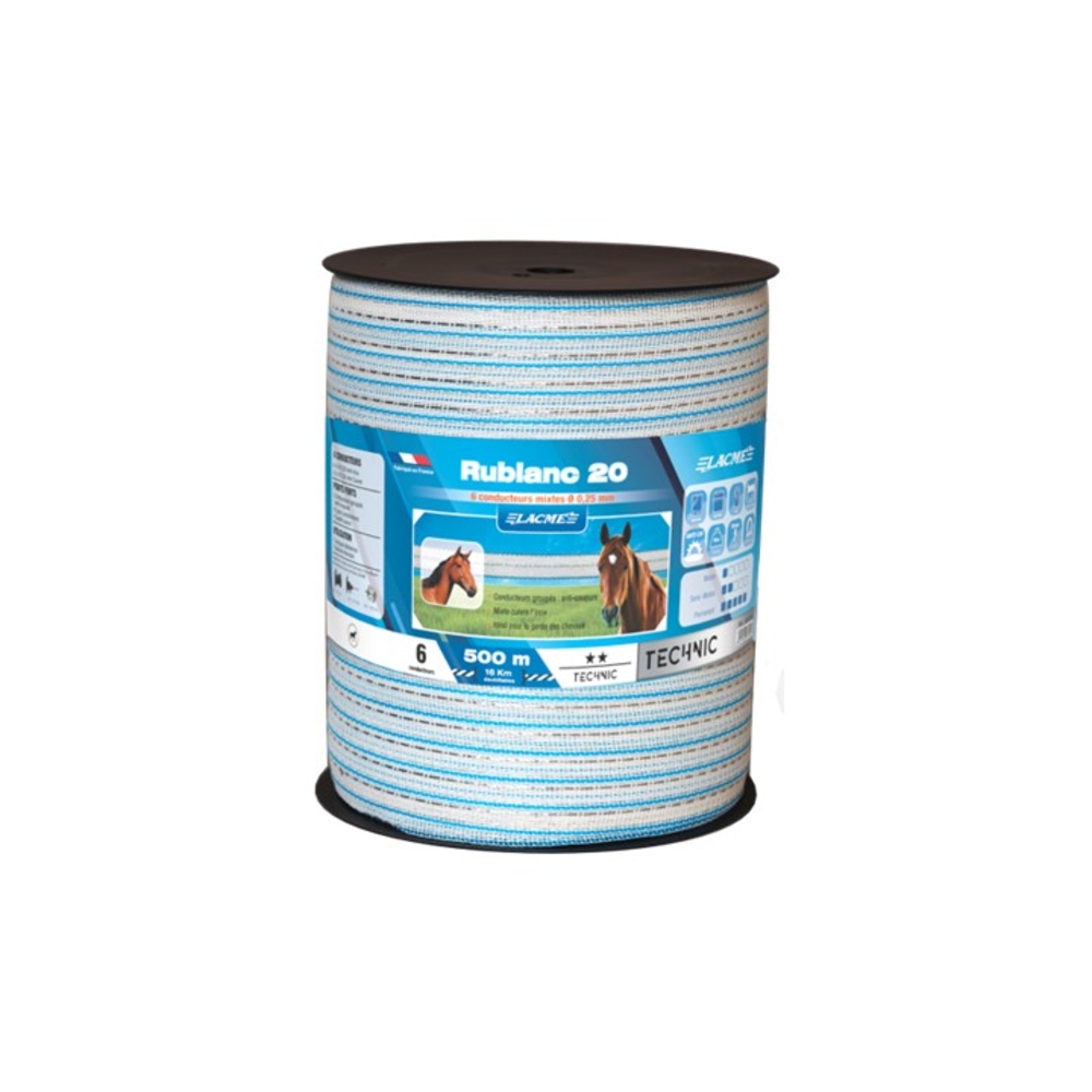 Rublanc 20 6 Conducteurs Bobine 500 m - LACME - 635700