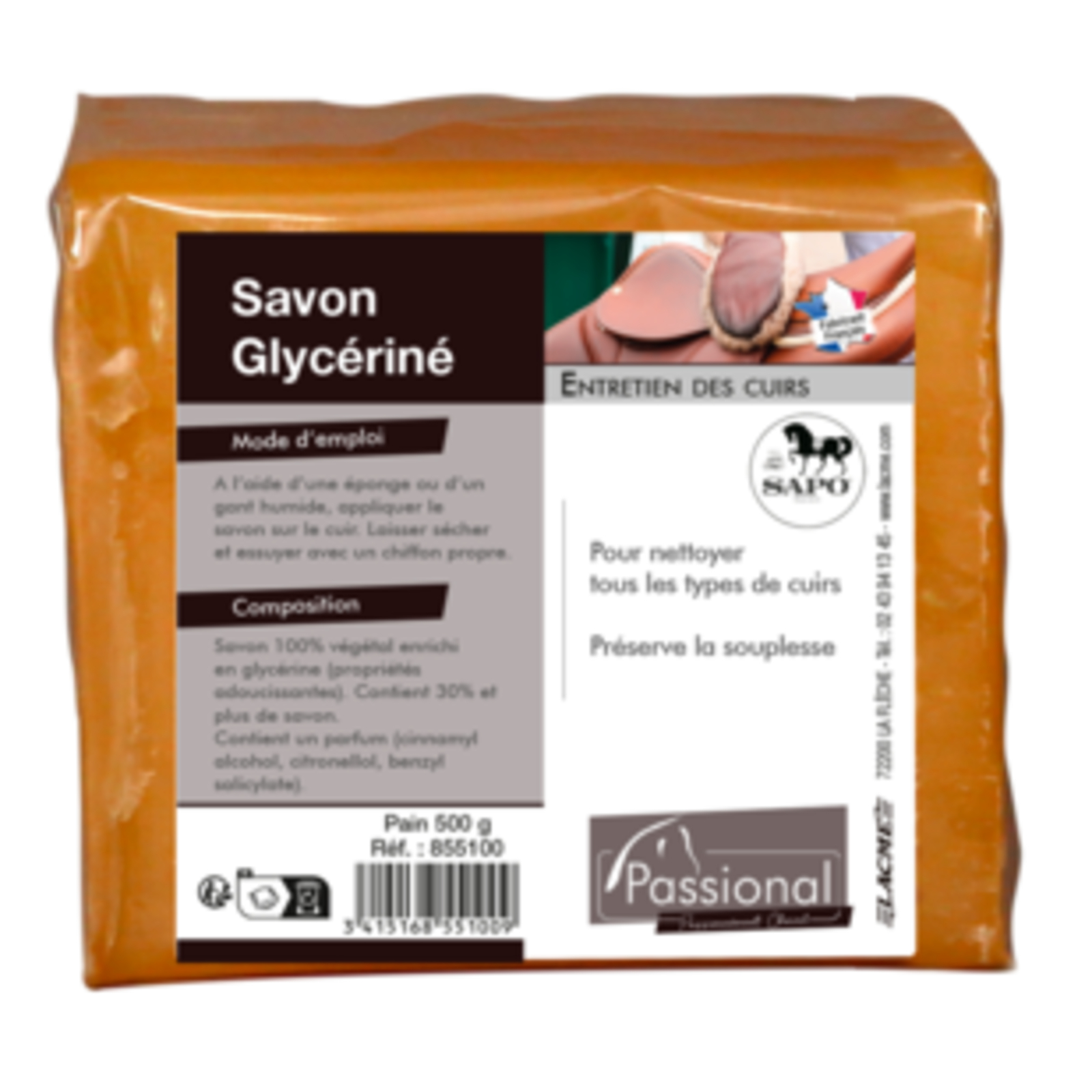 Savon Glycériné En Pain En Vrac 500 G LACME - 855100
