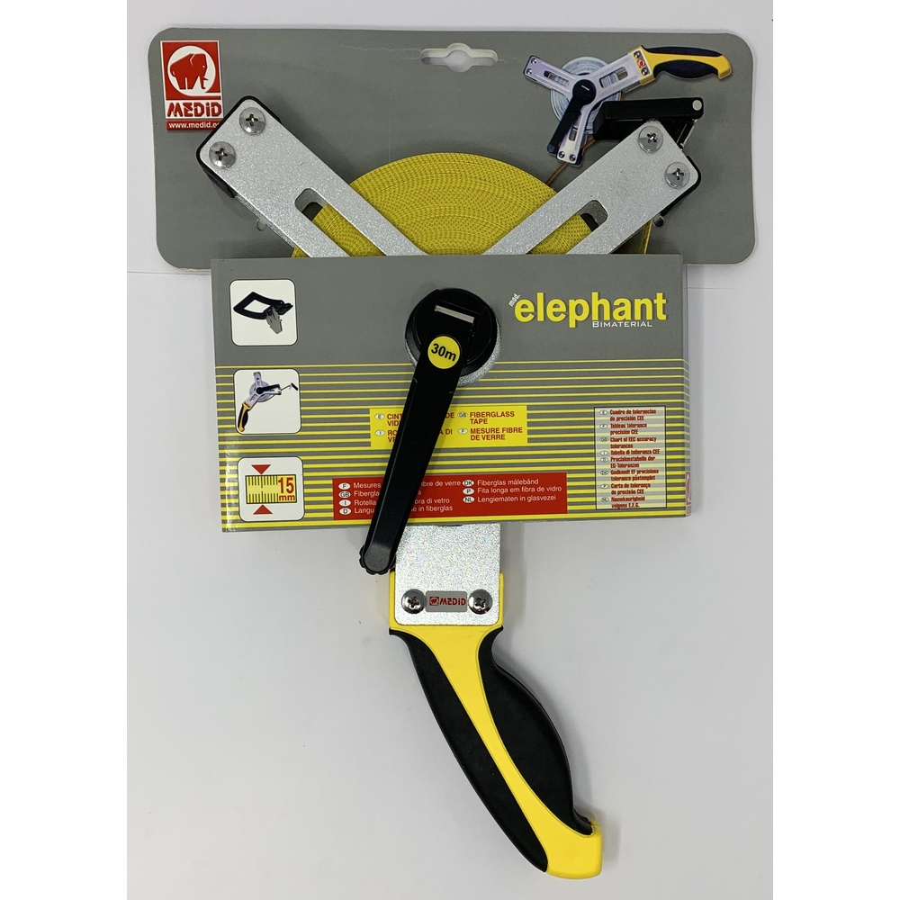 Métre souples en fibre de verre 30mx15mm. Boîtier ABS+elast MEDID - 197530