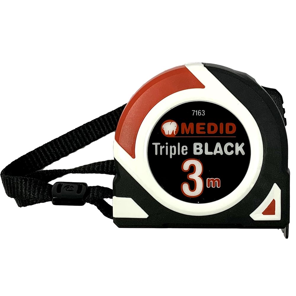 Métre à ruban Triple Black Nylon coated 3 x 16 MEDID - 7163