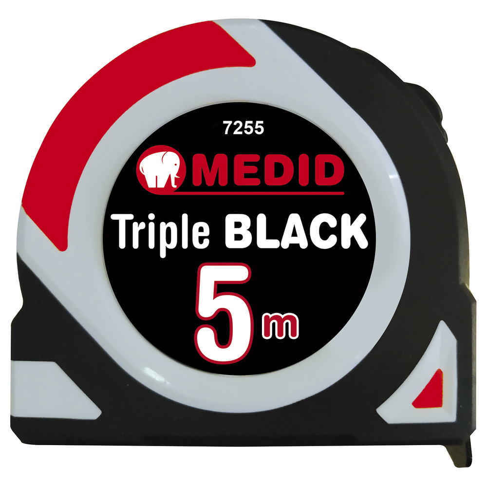 Mètre à ruban Triple Black Nylon coated 5 x 25 MEDID - 7255
