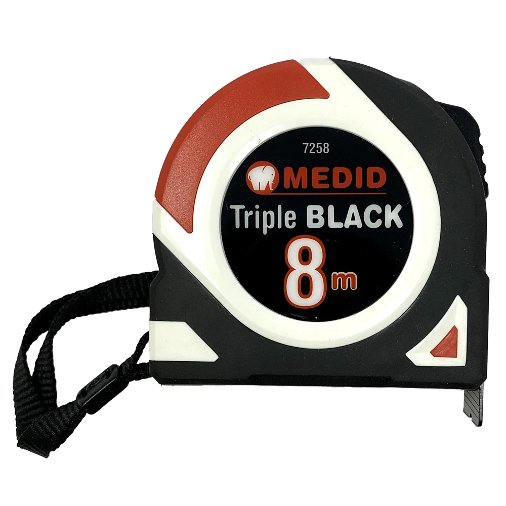 Métre à ruban Triple Black Nylon coated 8 x 25 MEDID - 7258