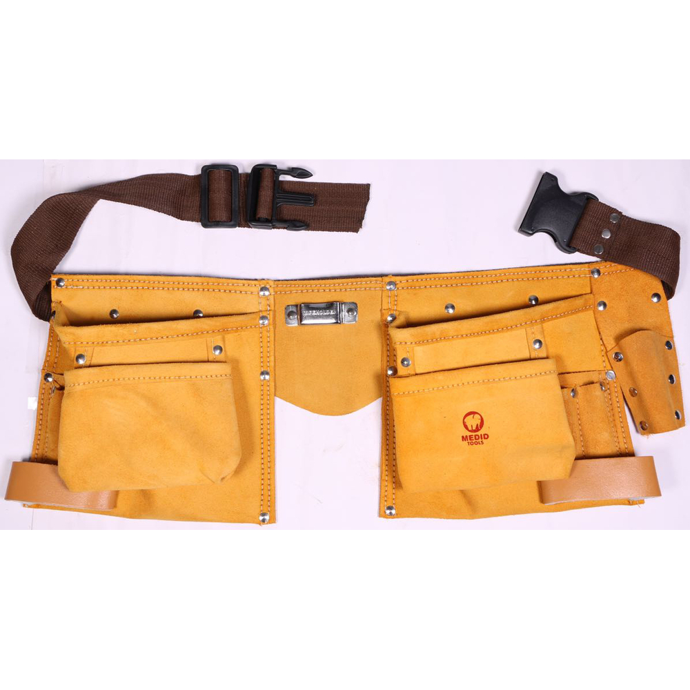 Ceintures et supports d'outils en cuir 10 poches MEDID - 99910