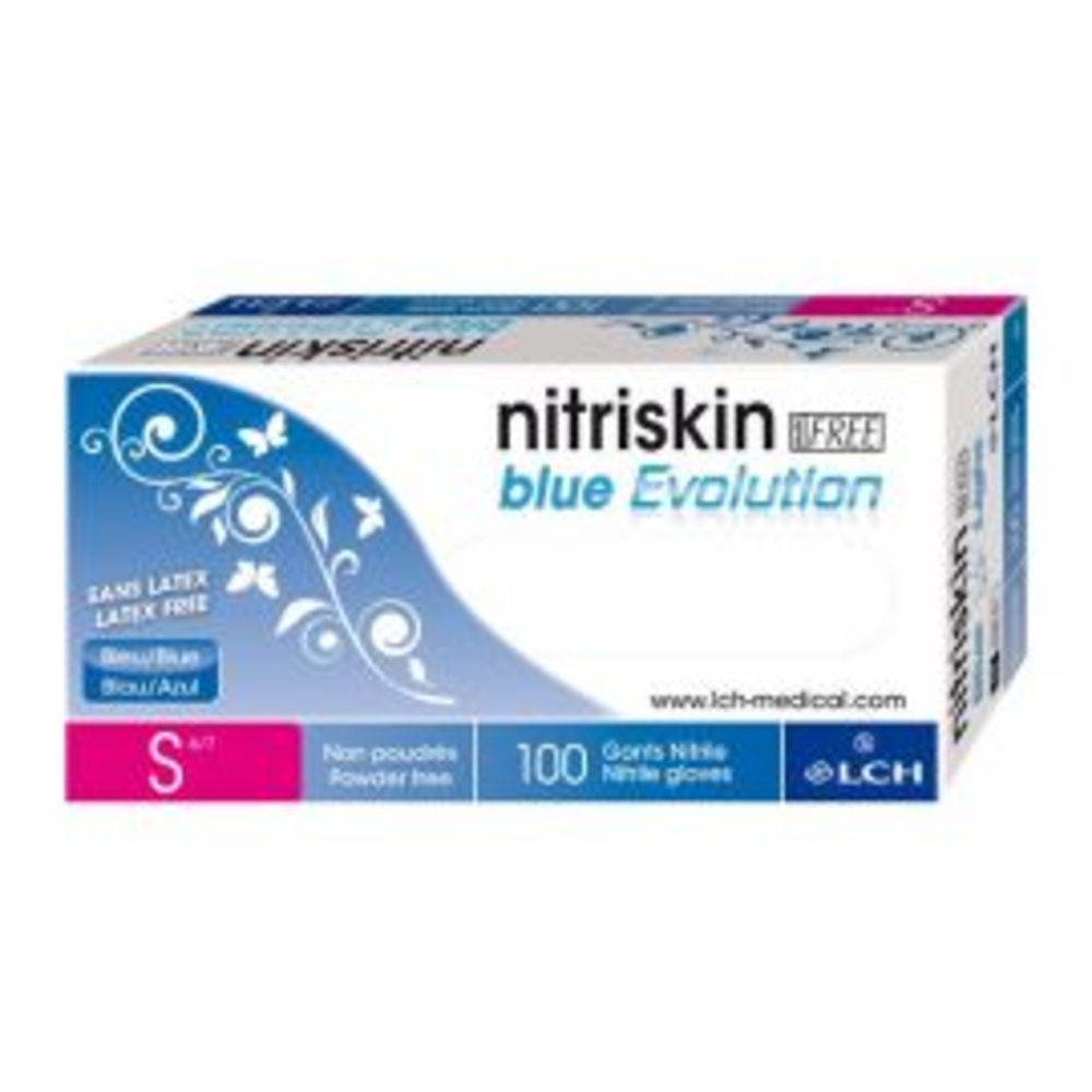 GANT JETABLE NITRILE BLEU BTE DE 100 TL