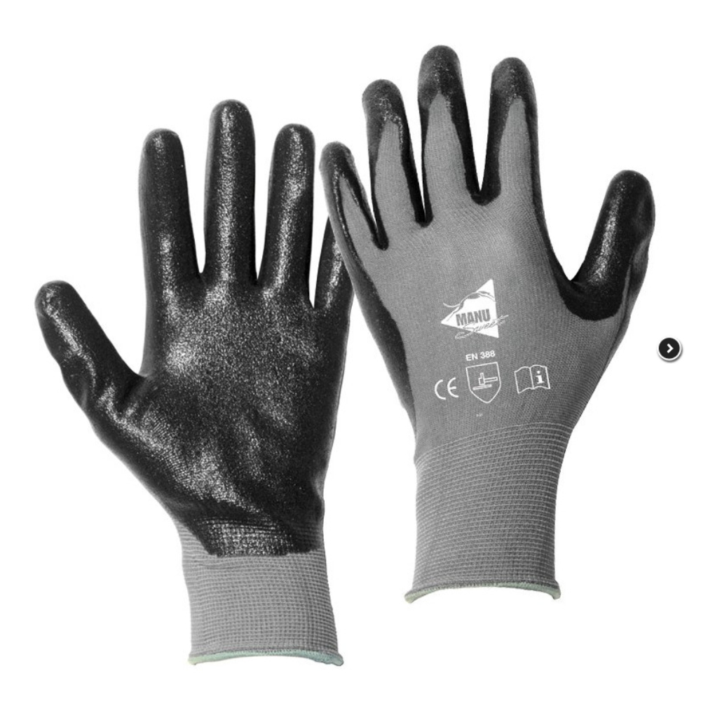 Gants enduit nitrile noir