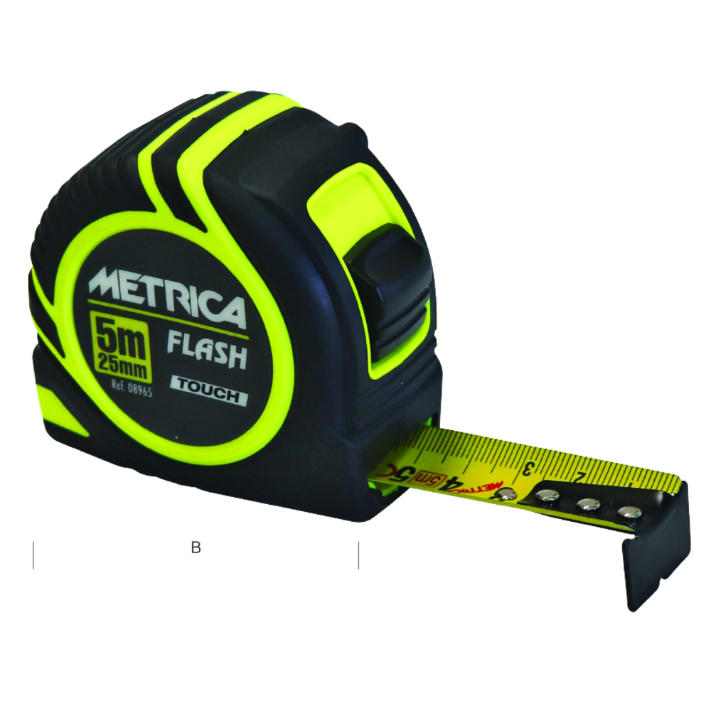 Mètre ruban METRICA RUBBER TOUCH FLASH 5m - 08964