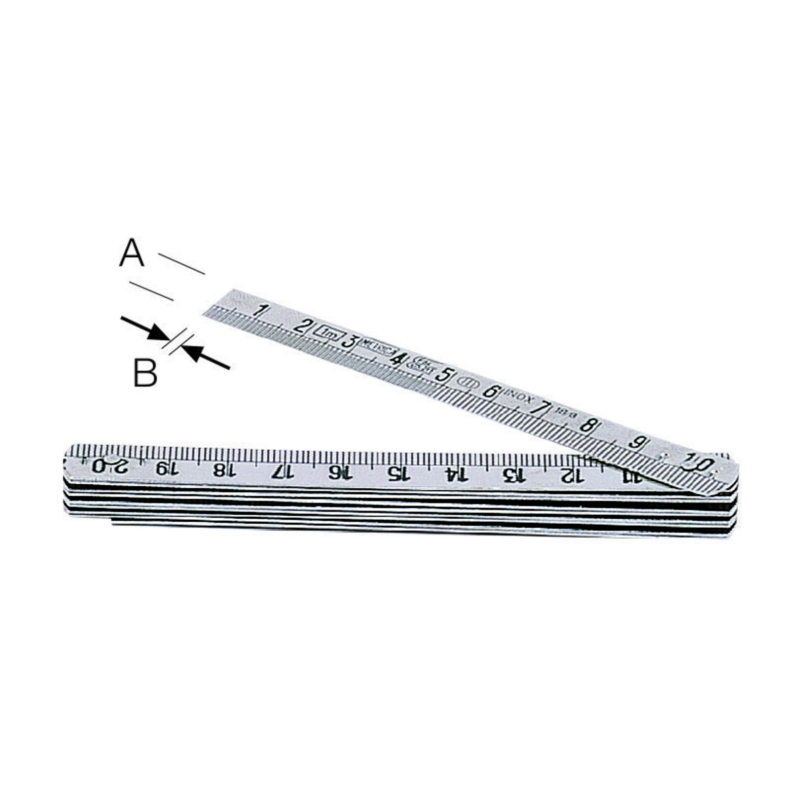 1 Mètre – 2 Mètres – Acier Inox METRICA - 16010