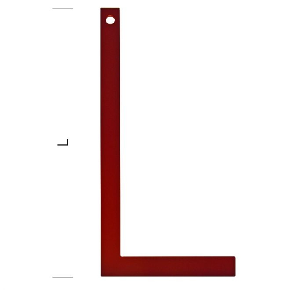 Equerre rigide rouge de charpentier 800mm METRICA - 29358