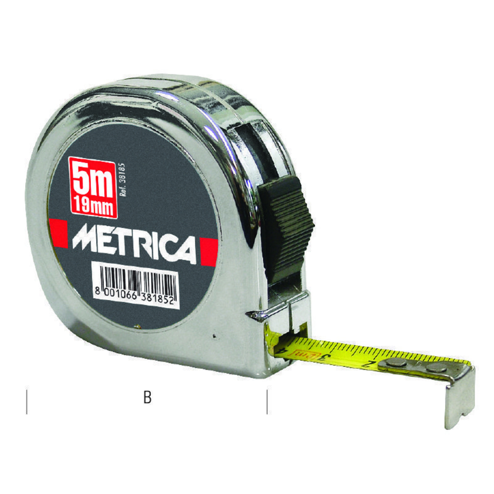Modèle De Poche Chromé METRICA - 38185