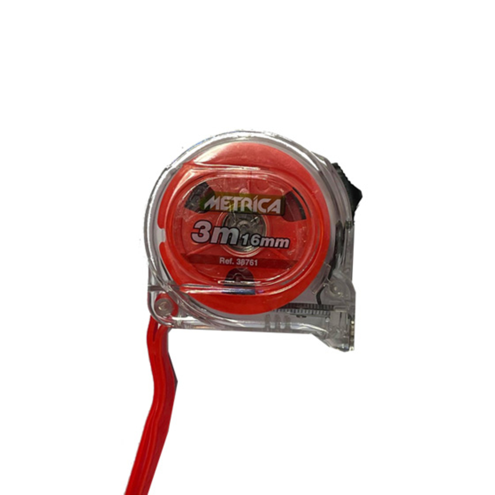 Mètre ruban transparent double graduation rouge 3M METRICA - 38761