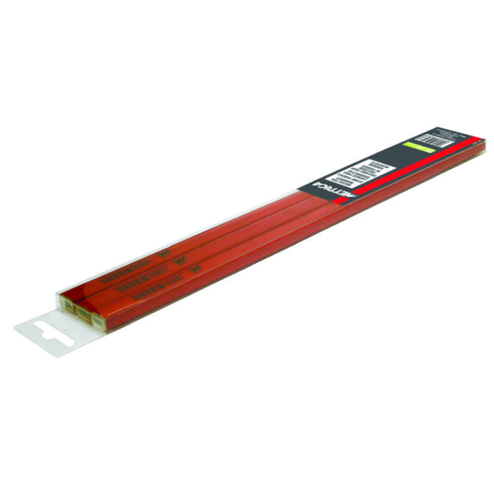 Blister De 3 Pièces Accrochable Crayons De Charpentier 30 Cm METRICA - 50390