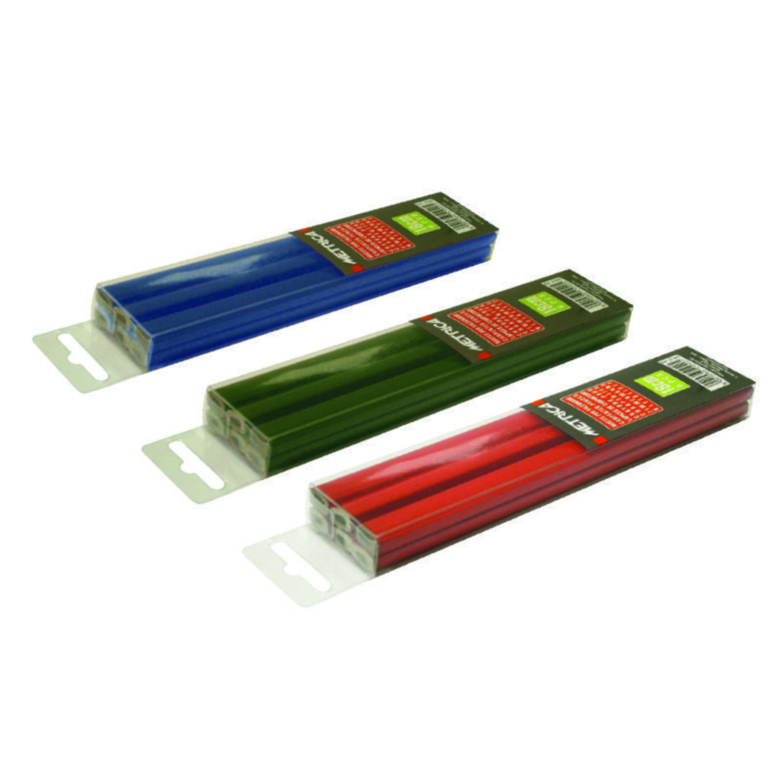 Blister De 6 Pièces Accrochable Crayons De Charpentier 18 Cm METRICA - 51042