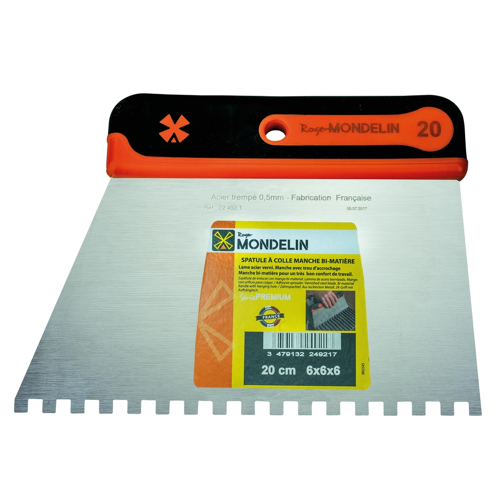 SPATULE 20 CM DENTS LARGESPOINTUES 7*5MM M BI MAT SOFT MONDELIN - 224951