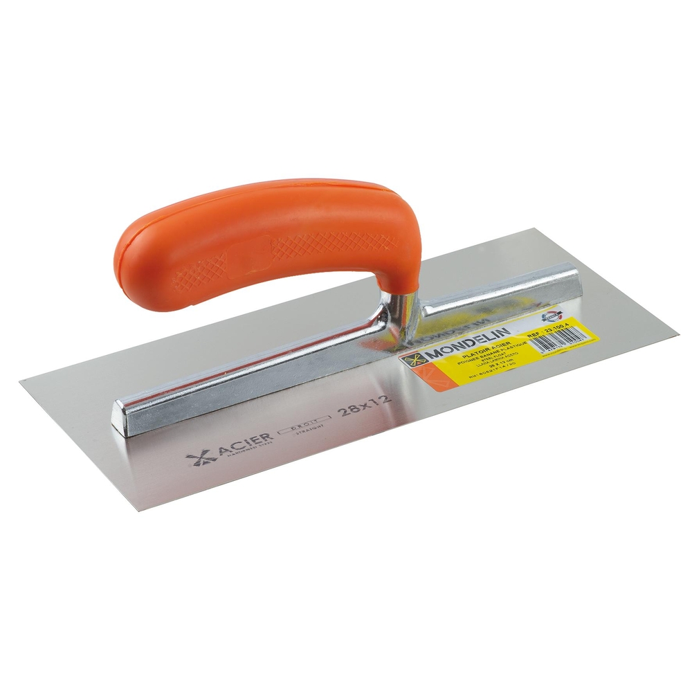 PLATOIR ACIER TREMPE 28X12 CM NICKELEE 0,6MM MONDELIN - 231004