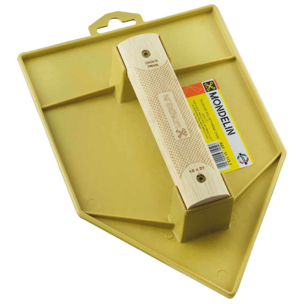 TALOCHE JAUNE POINTUE 18X27CM POIGNEE BOIS MONDELIN - 311132