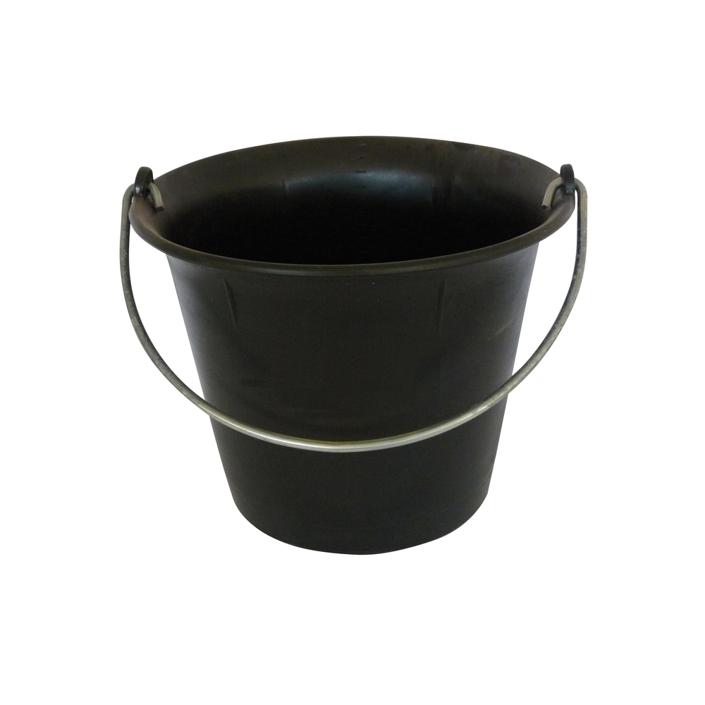 SEAU 11L NOIR PLASTIQUE FOND ARRONDI ANSE 6,8 MONDELIN - 341020
