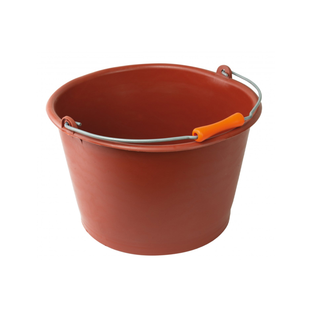 SEAU 16L PLASTIQUE ROUGE EVASE ANSE 5,3 P.PLASTIQUE MONDELIN - 341032