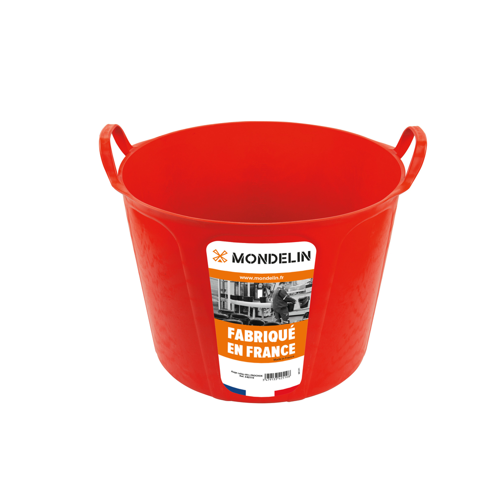 AUGE CABAS PLASTIQUE ULTRA-SOUPLE ROUGE 40L - MONDELIN - 342510