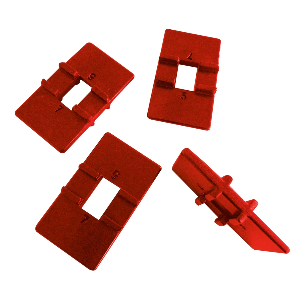 KIT 4 CALES REVERSIBLES 4/6 MM COULEUR ROUGE MONDELIN - 403011