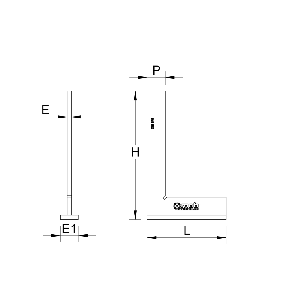 EQUERRE A TALON CLASSE I - 150MM MOB - 5224150001
