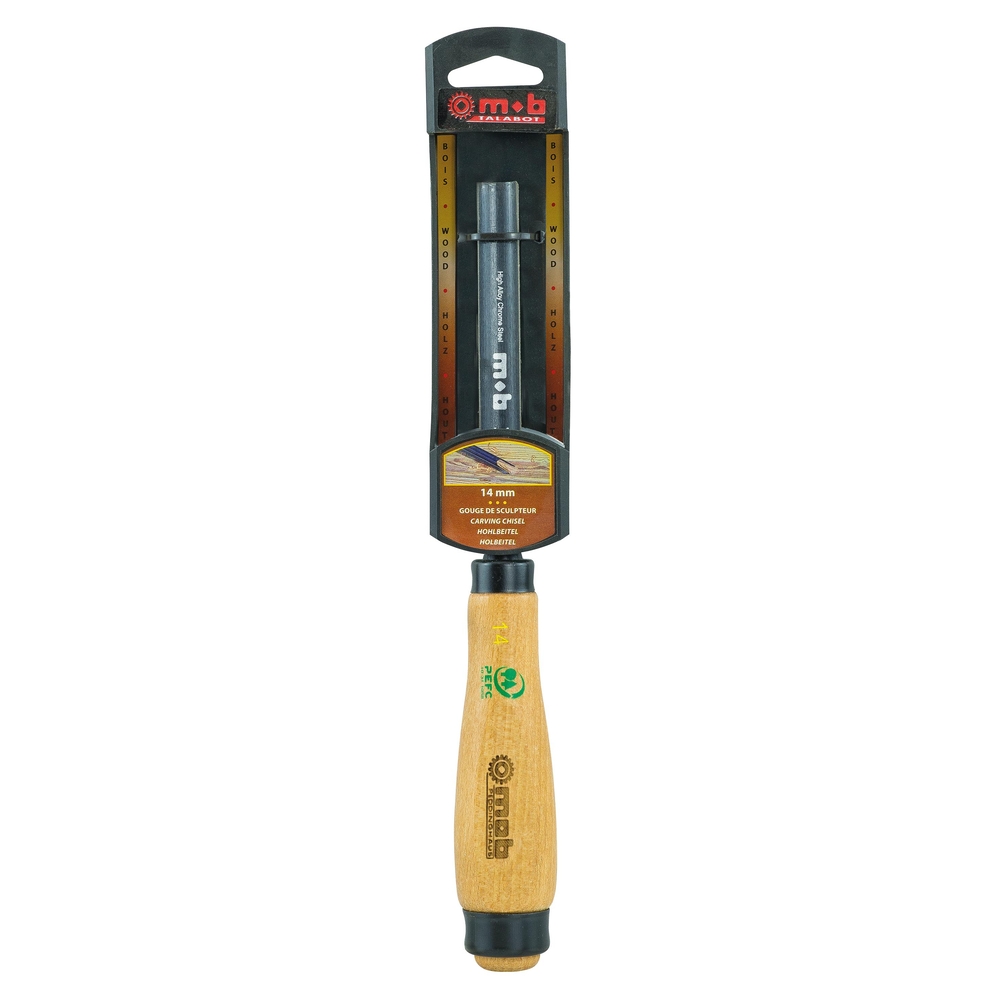 GOUGE SCULPTEUR MANCHE BOIS SUR CARTE 20 MOB - 7025201201